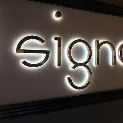 لوگوی 20-120 میلی‌متری از فولاد ضد زنگ حروف کانال با نور پس‌زمینه UL