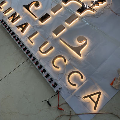 OEM Illuminated Channel Lighted Letter Signs Backlit Mirror Polish