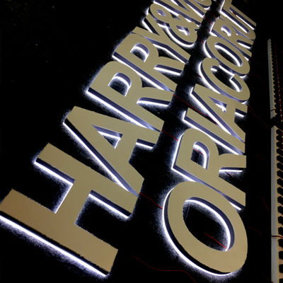 تابلوی حروف با نور پس‌زمینه رستوران با عمق 2 تا 20 سانتی‌متر تابلوی تابلوی ال‌ای‌دی درخشان اکریلیک