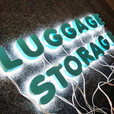 3D Shape رنگ رنگ حروف فلزی با چراغ تبلیغات در فضای باز