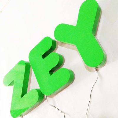 لوگوی علامت نامه با نور پس زمینه LED سه بعدی روشن برای تجارت