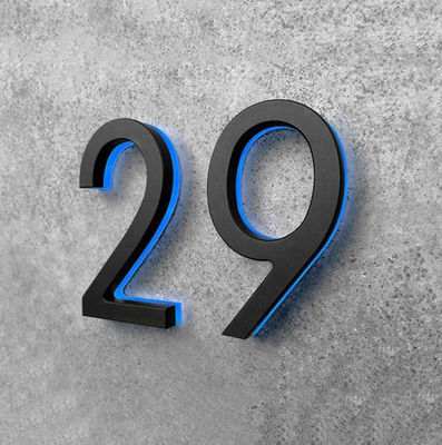 تابلو شماره خانه آینه طلا پلاک شماره درب هتل DC12V