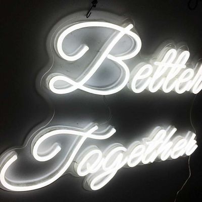 سفید رنگ LED نئون علامت بهتر با هم 12VDC