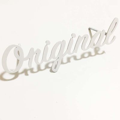 برش مسطح رنگ سفید فلزی علامت حروف براش SS304 کانال حروف علامت