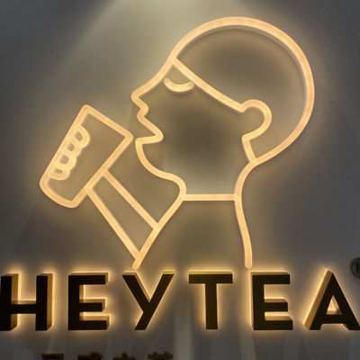 حروف علامت هاله روشن 3 بعدی روشنایی در فضای باز نصب شده روی دیوار UL