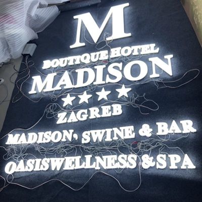 12 میلی متر اکریلیک شرکت آرم دیوار علامت کانال آلومینیوم حروف ضد زنگ