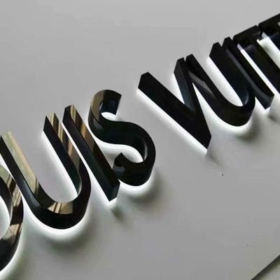 فلزی با نور معکوس کانال نامه علامت غول چراغ نور تا نامه OEM ODM