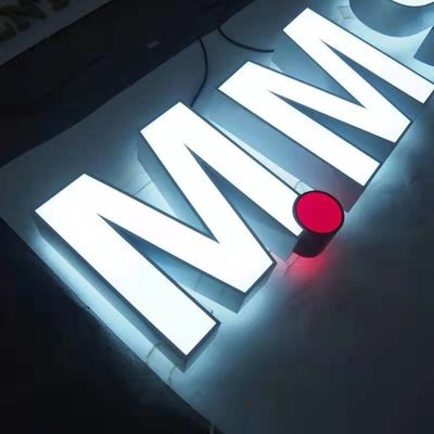 تابلوی لوگوی حروف فولادی ضد زنگ سه بعدی تابلوی تجاری LED تابلوی فروشگاه CE ROHS