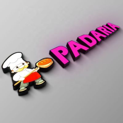 نشان‌واره حروف فلزی نورانی نمای فروشگاهی اکریلیک برجسته IP65