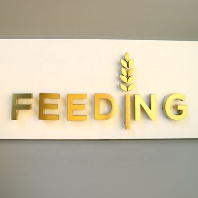 تابلوهای حروف با نور پس زمینه برس استیل ضد زنگ