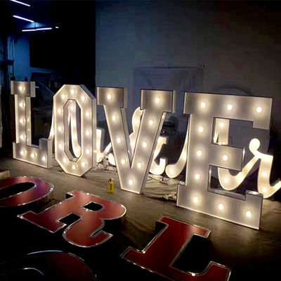 لامپ LED 3ft 4ft Marquee Letter Sign نامه های عاشقانه عروسی