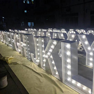 ال ای دی Big Marquee Letter Sign آلومینیوم فلزی UL