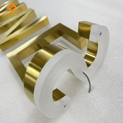 تابلوی تابلو رستوران فولاد ضد زنگ با نور پس زمینه 12VDC برای فروشگاه نام شرکت