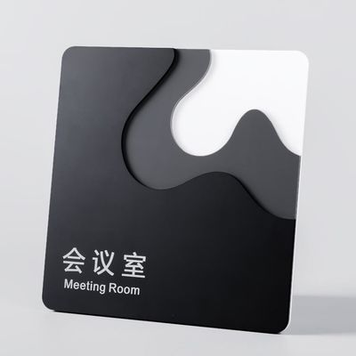 تابلوی ساختمان با برش لیزری HIGHSPAN تابلوهای راه یابی اکریلیک اتاق جلسه