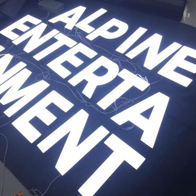 آبکاری از جنس استنلس استیل تابلوی لوگوی سه بعدی LED سفارشی