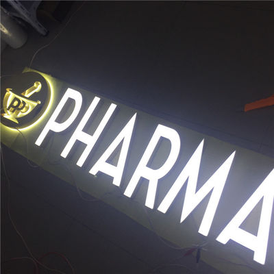 تابلوهای لوگوی فلزی برش لیزری سفارشی در فضای باز، تابلوی علامت HIGHSPAN را روشن می کنند