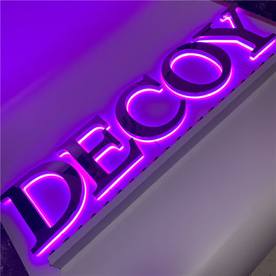 کانال 3D Letter Sign 12v Steel Metal Metal LED Bar Sign AC110V