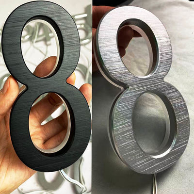 تابلوی حروف اکریلیک سه بعدی با نور پس زمینه با رنگ مشکی به ضخامت 12 سانتی متر