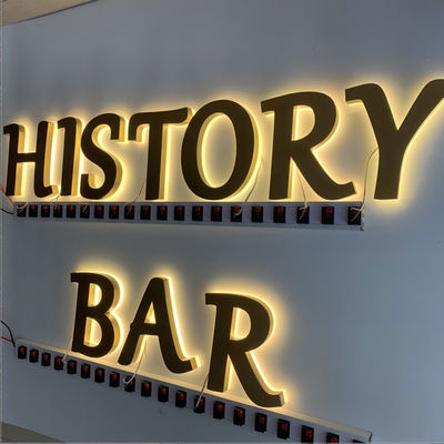 تابلوی تابلوی رستوران HIGHSPAN فولاد ضد زنگ با نور پس زمینه CE ROHS