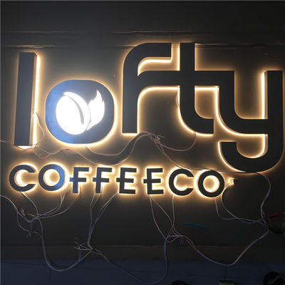 رزین اکریلیک با نور پس زمینه کانال حروف سفارشی براش کروم 12VDC