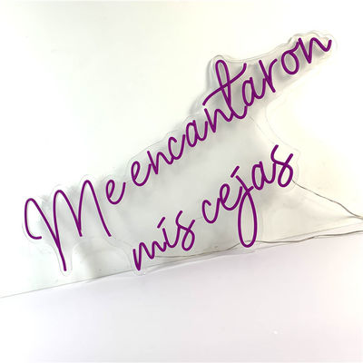 بنفش فلکسیبل ال ای دی نئون تابلوی دیواری 51200 ساعت