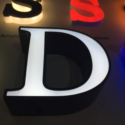 آلومینیوم تریم درپوش کانال علامت حروف جلو روشن 6500K 4500k